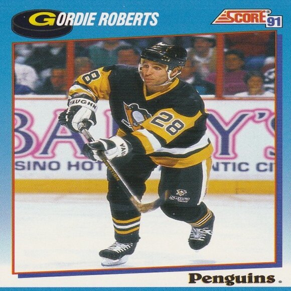 Gordie Roberts Pittsburgh Penguins NHL Hockey Card Collection - 2 Card Set - Picture 2 of 3